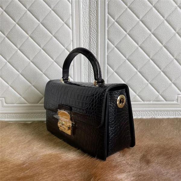 Authentic Alligator Leather Women Flap Purse Female Small Handbag Genuine Crocodile Belly Skin Lady Shoulder Bag