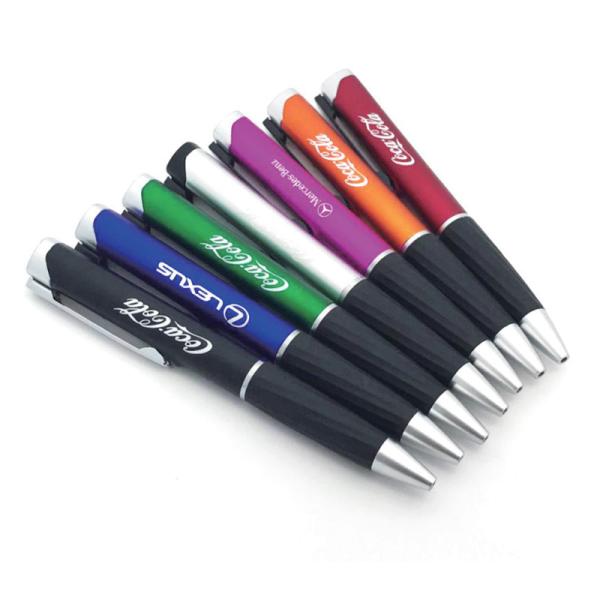 Personalized Plastic 0.7 Mm Ballpoint Pen Black Ink Advertising Curve