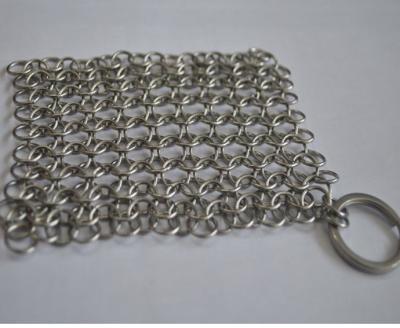 Malha do anel/purificador de aço inoxidável redondos de Chainmail para o Kitchenware de limpeza
