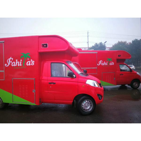 Awesome Petrol Mobile Kitchen Truck , Mobile Fast Food Van Gasoline Fuel Type