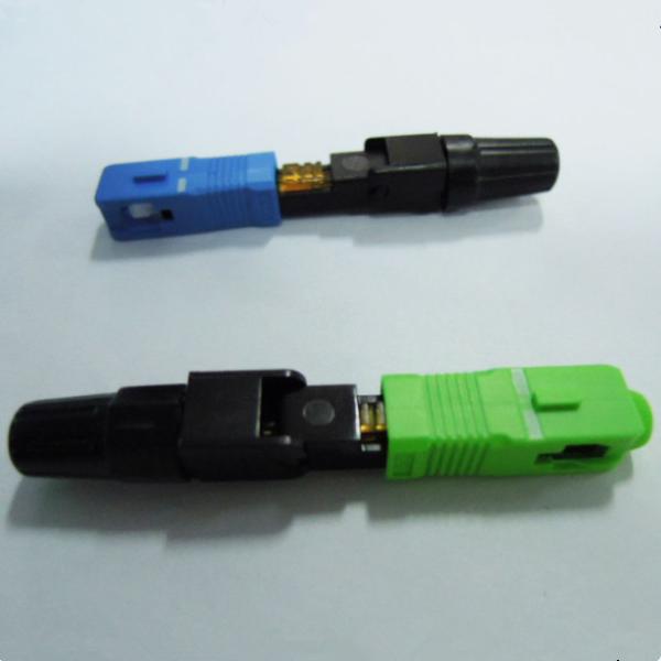 Embedded Type Fiber Optic Connectors SC/APC SC/UPC , Optical Fiber Quick SM Connector