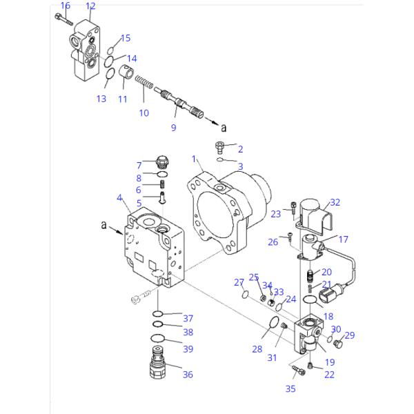 Belparts Hydraulic Fan Motor For Komatsu WA430-6 Wheel Loader Hydraulic Spare Parts 708-7S-00550