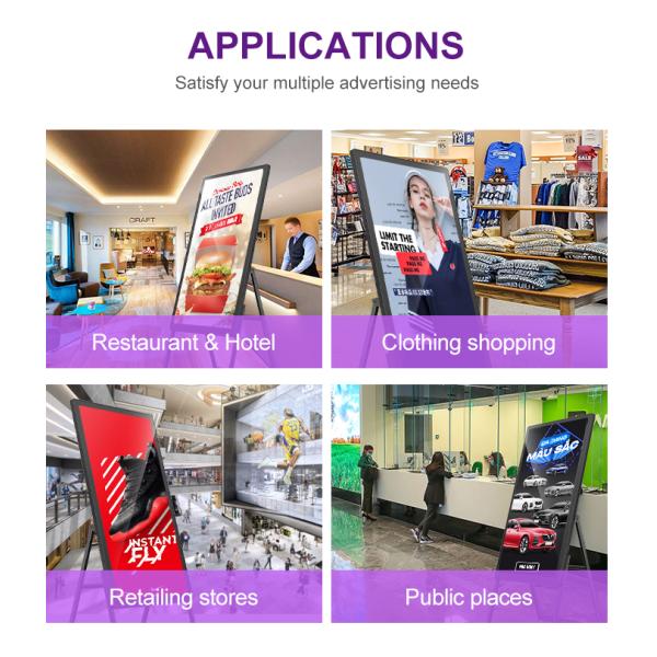 SECAM плаката Signage рекламы медиа-проигрывателя 55in 4k цифров Lcd складной