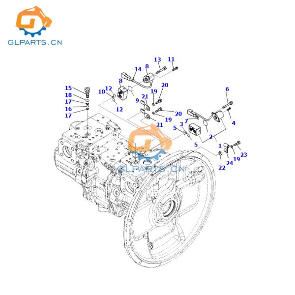 PC300LC-8MO Bomba de pistón hidráulico para Komatsu 708-2G-00181 708-2g-11650