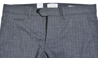 Straight Mens Slim Fit Suit Trousers Office Wear Grey Check Color All Season