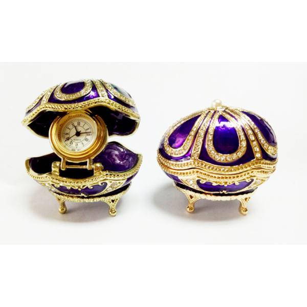 Handicraft faberge egg metal jewelry box Faberge Egg Trinket Jewelry Box with a Pearl  Estee Egg Jewelry trinket box
