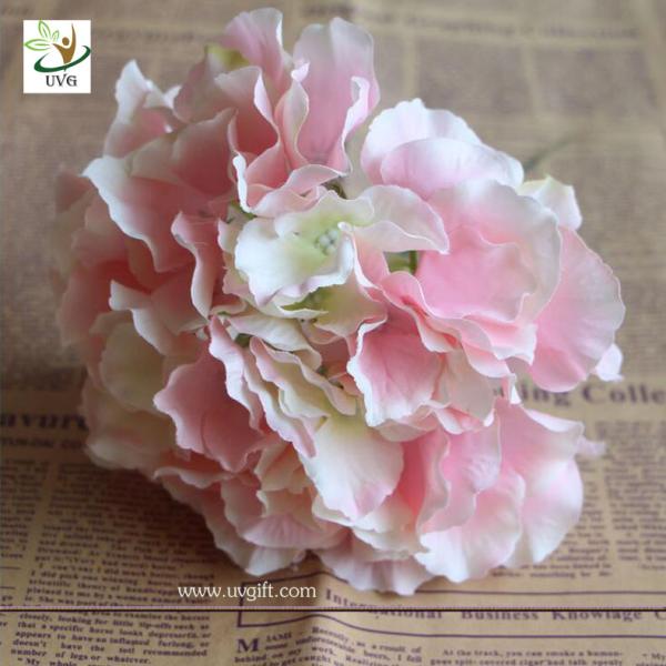 UVG FBL01 white artificial flower heads in silk hydrangeas for wedding backdrop decoration