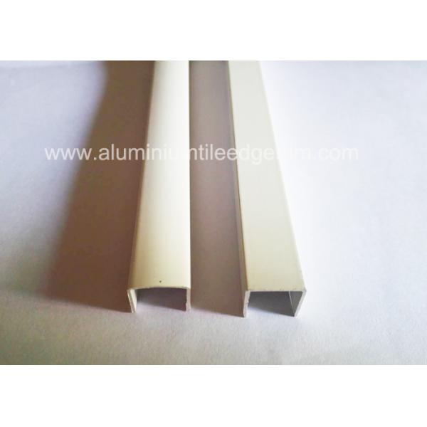 White Listello Tile Trim , Anodized Anodized Aluminum U Channel Wall Decoration