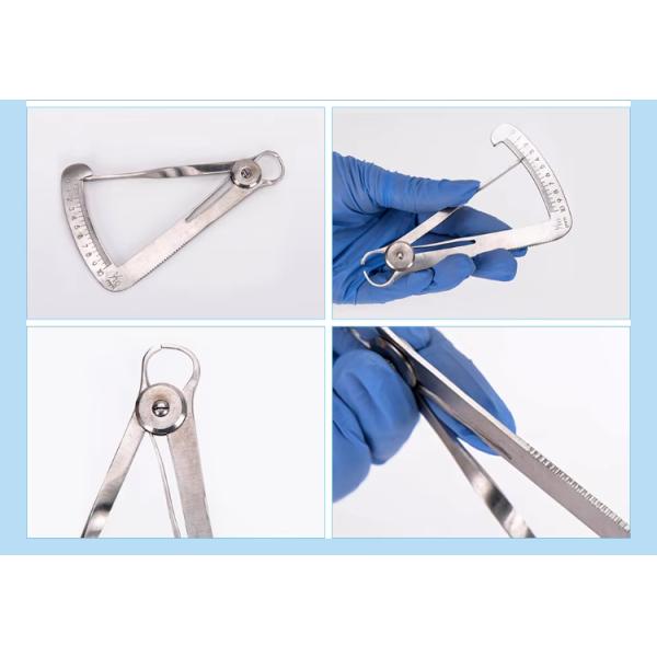 0-10мм Кронный пружинный калибр Нержавеющая сталь Зубные скобки Измерительный стальной линейка