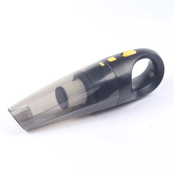RoHS Certified Handheld Car Vacuum Cleaner Black USB Charging Cable Brush Crevice Tool Hose