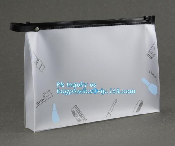 Matte Clear Soft Plastic Clothes Storage Bag Zip lock Slider Seal Reclosable Frost Zipper Packing Pouch For Cosmetic Pac