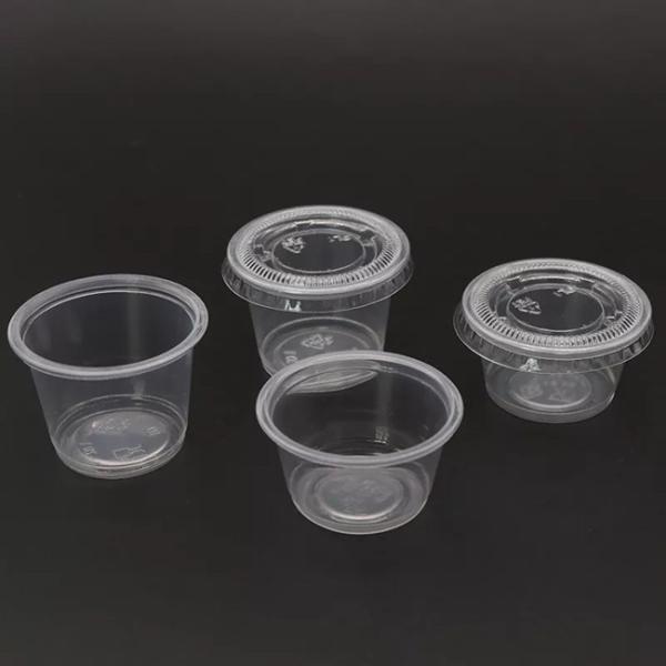 PP Clear Disposable Sauce Cup 5.5 Oz Clear Plastic Cups With Lids