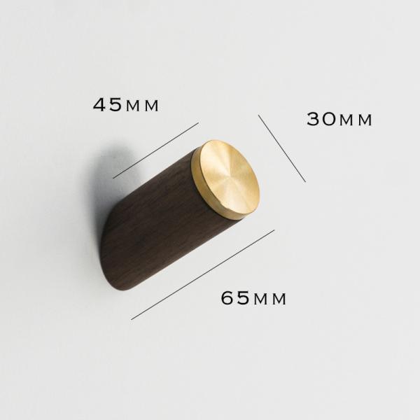 Natural Wood Wall Hooks Set of 4 for Clothing Modern Style