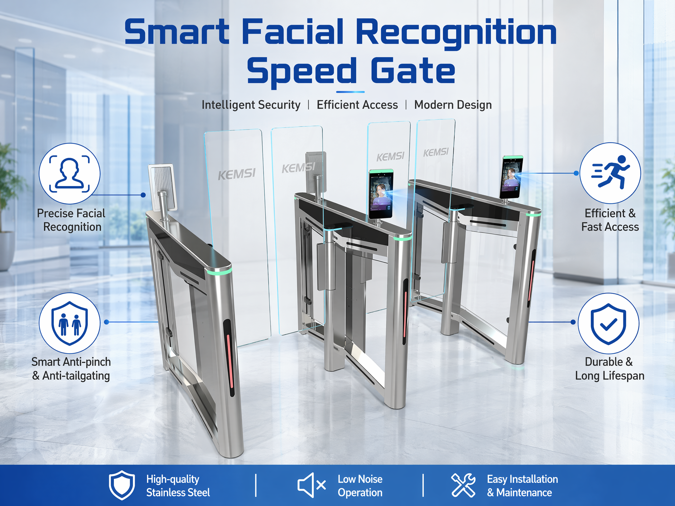 Intelligent Speed Gate For Gym Member Entrance Access Control