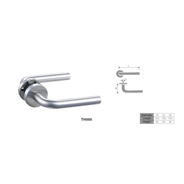 Poignées de porte durables d'acier inoxydable de coin rond, leviers de porte intérieure