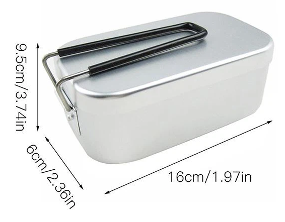 Mess Tin Camping Bento Box ornaments Camping Cookware Kit Lunch Container Steaming Rack Set with Storage Bag Picnic