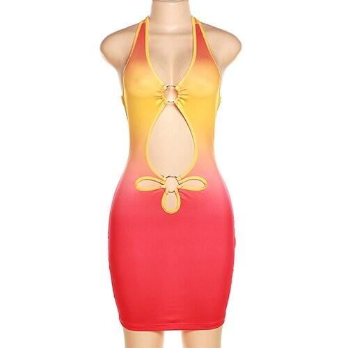Estilo europeu do OEM e americano maufactory inclinação traseiro aberto de suspensão do pescoço da cavidade sexy nova de 2023 mulheres da mola colorido