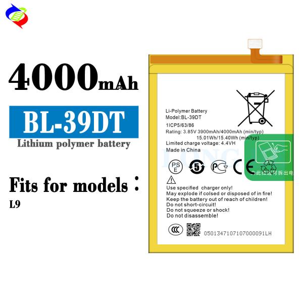 BL-39DT Bateria original de polímero de iões de lítio 3900mAh 4.35V para Tecno L9 Telefone Móvel A