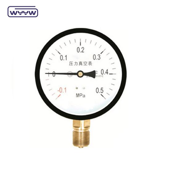 Black Steel Or Stainless Steel Case Compound Pressure Gauge Radial Mount