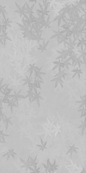 Thickness 9mm 6 x 12 ceramic wall tile For Interior Light Gray Bamboo Leaf Pattern