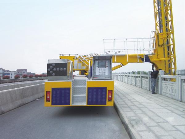 Truss Bridge Inspection Equipment FAW Chassis 8x4 206KW 280HP , Max Span Width 4m
