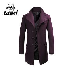 Large Lapel Médio Longo Caxemira Clássico Utilidade Homem Colarinho Slim Fit Overcoat Trench Fox Jacket Homem Coat