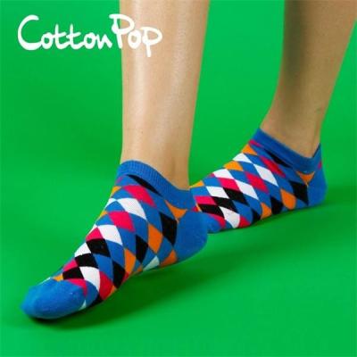 Trendy colorful OEM argyle ankle suit socks in customized design for women