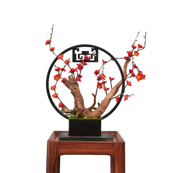 Chinese Style Artificial Potted Floor Plants  Office Decor