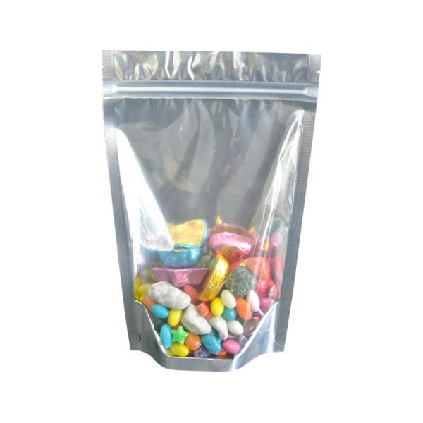 Digital Printing Front Clear Foil Backed Stand Up Pouch with Heat Seal for Snack Food Packaging