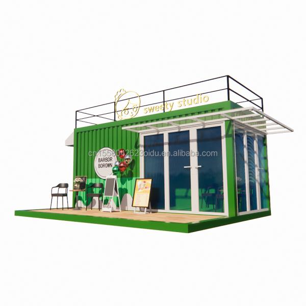 50/75/100mm Wave Sandwich Panel Wall 20ft Portable Container Clothing Store Prefabricated Mobile Store Pop Up Retail Store