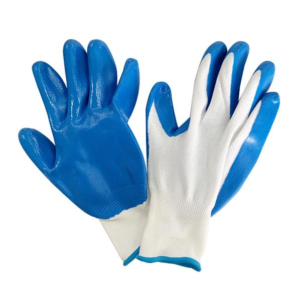 Multi Purpose 13 Gauge CE EN 388 Certified Nitrile Coated Safety Gloves for Industrial