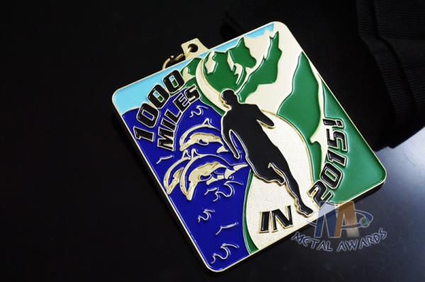 Running Fishing Or Funny Custom Sports Events Medals Bespoke Logo Shiny Gold Plating
