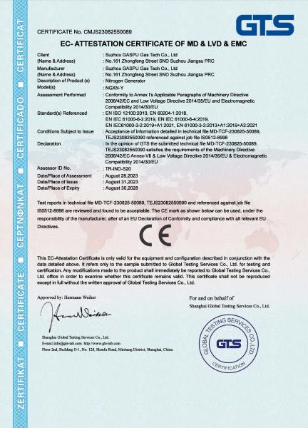 CE Certified Membrane Nitrogen Generator 5-3000Nm3/h Capacity