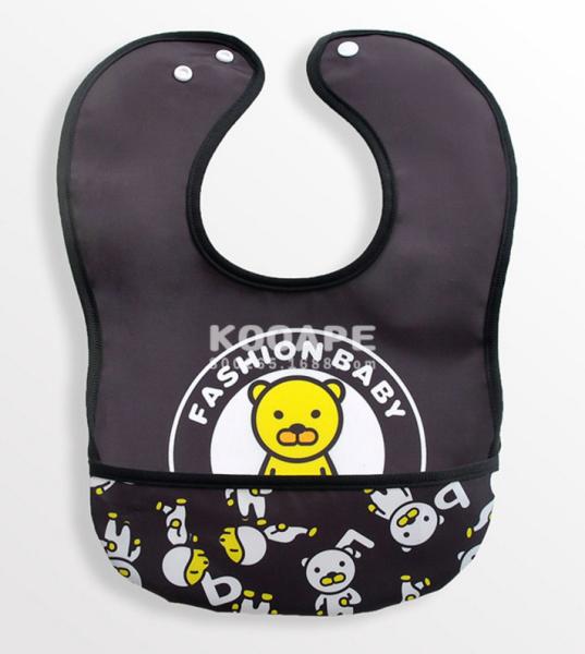 Safety Waterproof Baby Bib , Toddler Feeding Bibs 100% Polyester Washable
