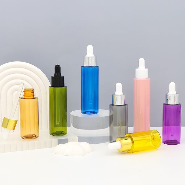 Small MOQ Multi-Purpose BPA-Free PET Dropper Bottles for Skincare and Cosmetic Packaging