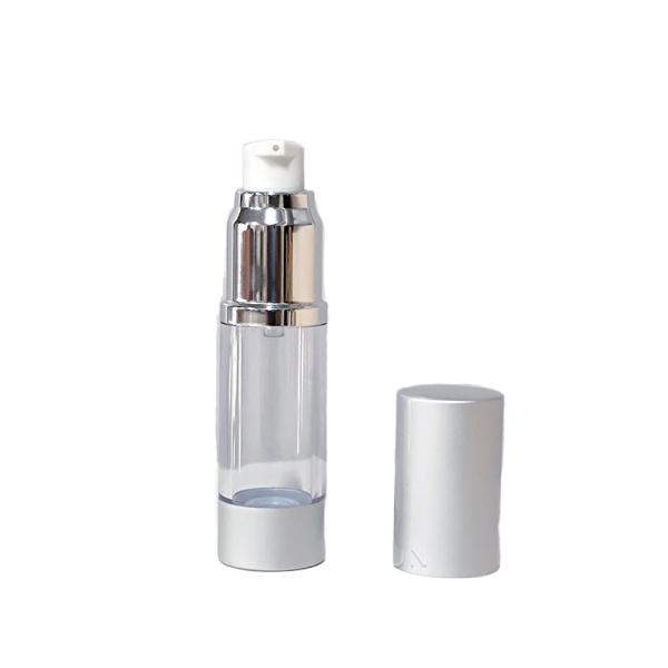 15ml 30ml 50ml Plastic Airless Lotion Bottle Electroplate Gold Silver Cosmetic Vacuum Container Empty Lotion Cream Vial