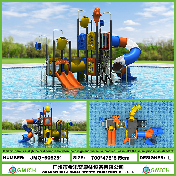 UV Resistant Water Park Playground Kids Play Equipment Plastic Pipe Slides Sets Factory Direct
