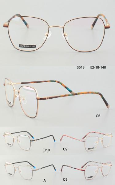 Polygon Eyewear Stainless Steel Metal Optical Frame for Women