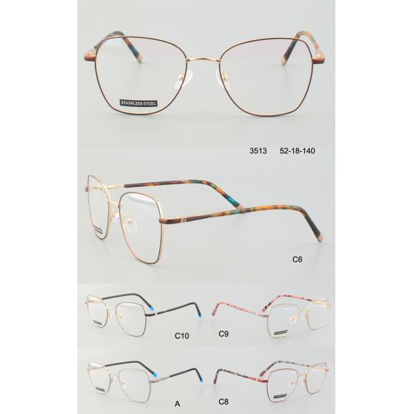 Polygon Eyewear Stainless Steel Metal Optical Frame for Women