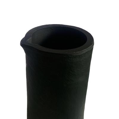 Durable Black Crucible For Melting Gold Cylindrical Shape Compatible With Most Furnaces