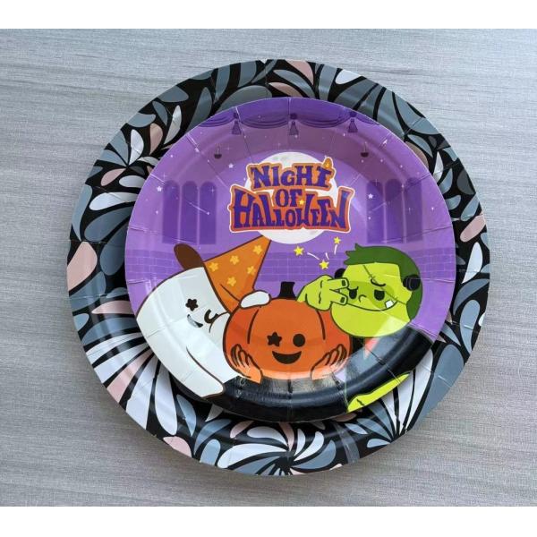 Customizable 7inch Paper Plate for Birthday Party Eco-Friendly Party Tableware 300GSM