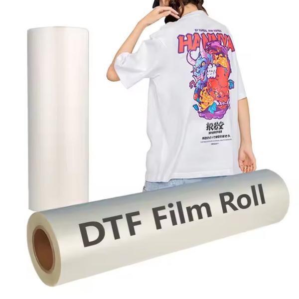 60cm*100m DTF PET Film tinta branca Instant Hot & Cold Peel Disponível