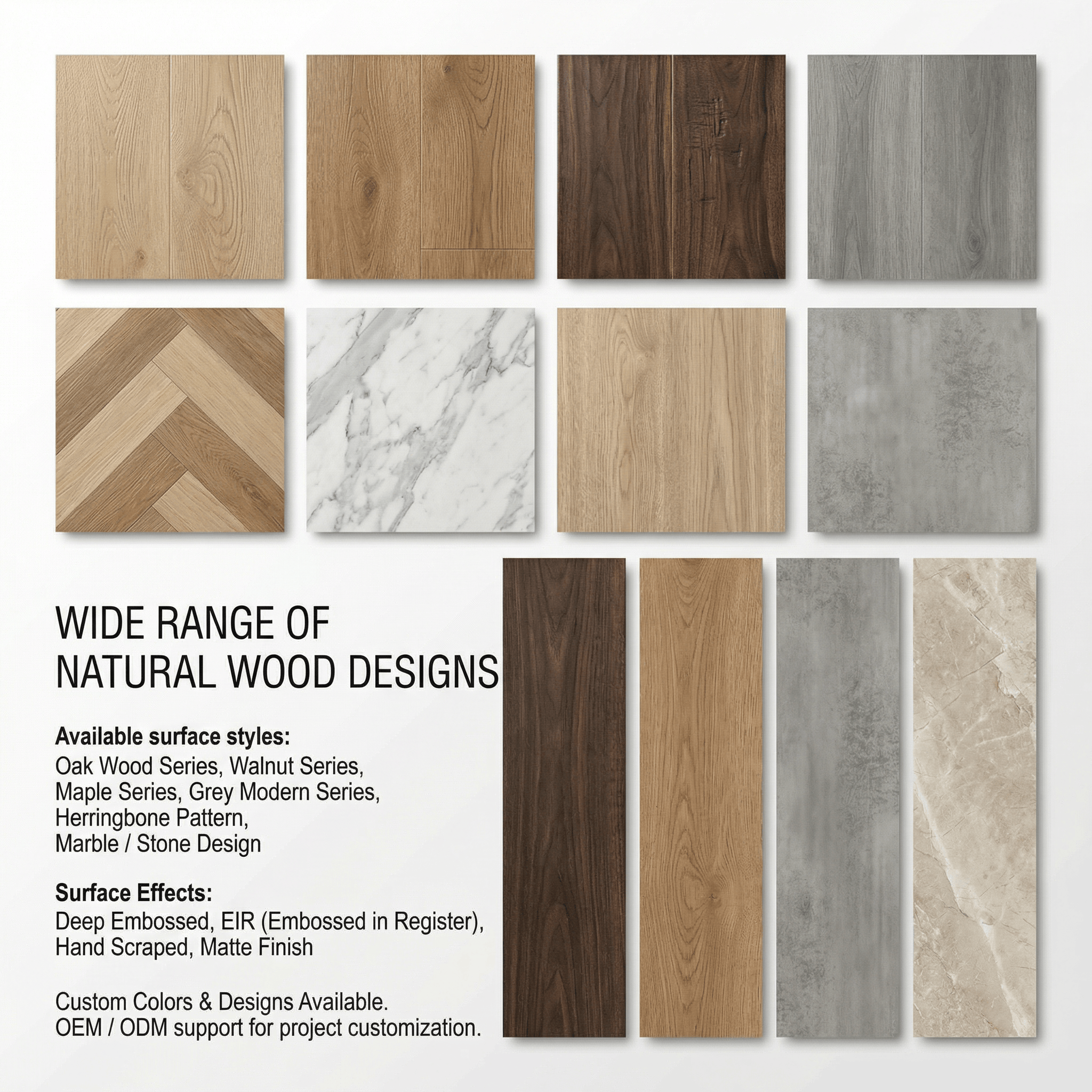 Wholesale Luxury Spc Vinyl Plank Flooring Anti-Slip Click Lock System 8mm 6mm 4mm Waterproof OEM Distributor Export