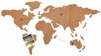 Placa adesiva do mapa do mundo de Cork Board Push Pin Travel da vara do auto do OEM