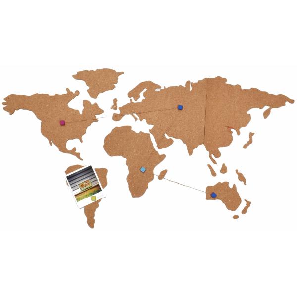 OEM Self Stick Adhesive Cork Board Push Pin Travel World Map Board