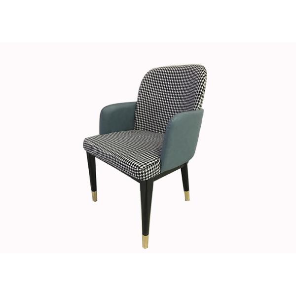 Restaurant 54cm 87cm Wrought Iron Upholstered Dining Chairs