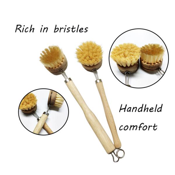 Eco Friendly Household Cleaning Brushes 24cm Long Wooden Handle