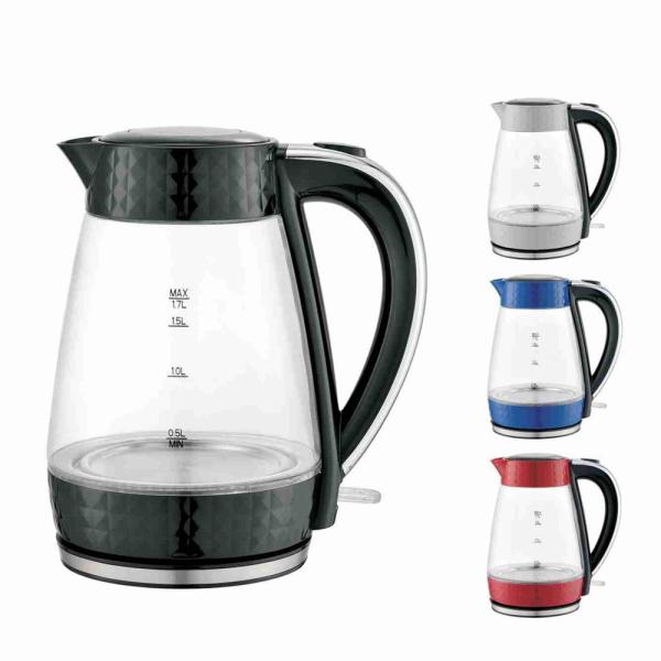 NO App-Controlled Electric Glass Kettle for Hotel 50/60Hz Rate App-Controlled