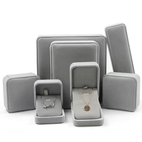 Sky Blue Haze Grey Recycled Paper Jewelry Boxes 6cm*5cm*4.5cm