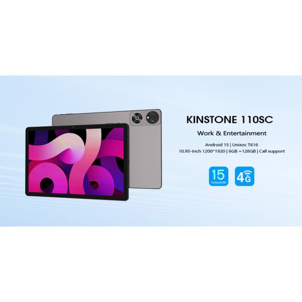 Kinstone 10.95inch Andriod 15 Tablet PC 8000mAh, 1200*1920 FHD Incell, 6GB+128GB